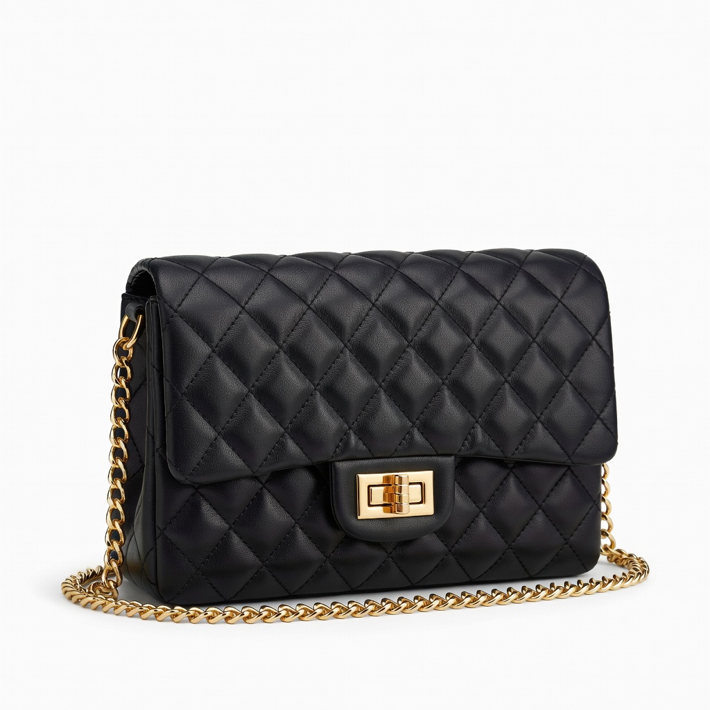 Black Quilted Handbag