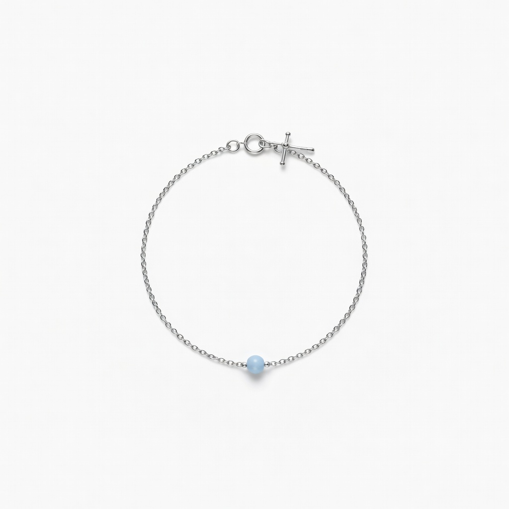 Silver Blue Charm Bracelet
