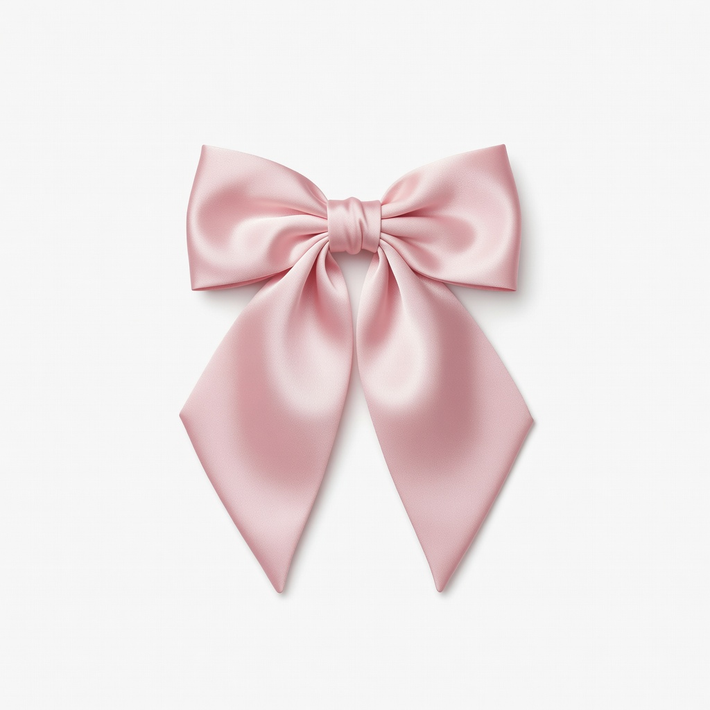 Pink Satin Hair Bow