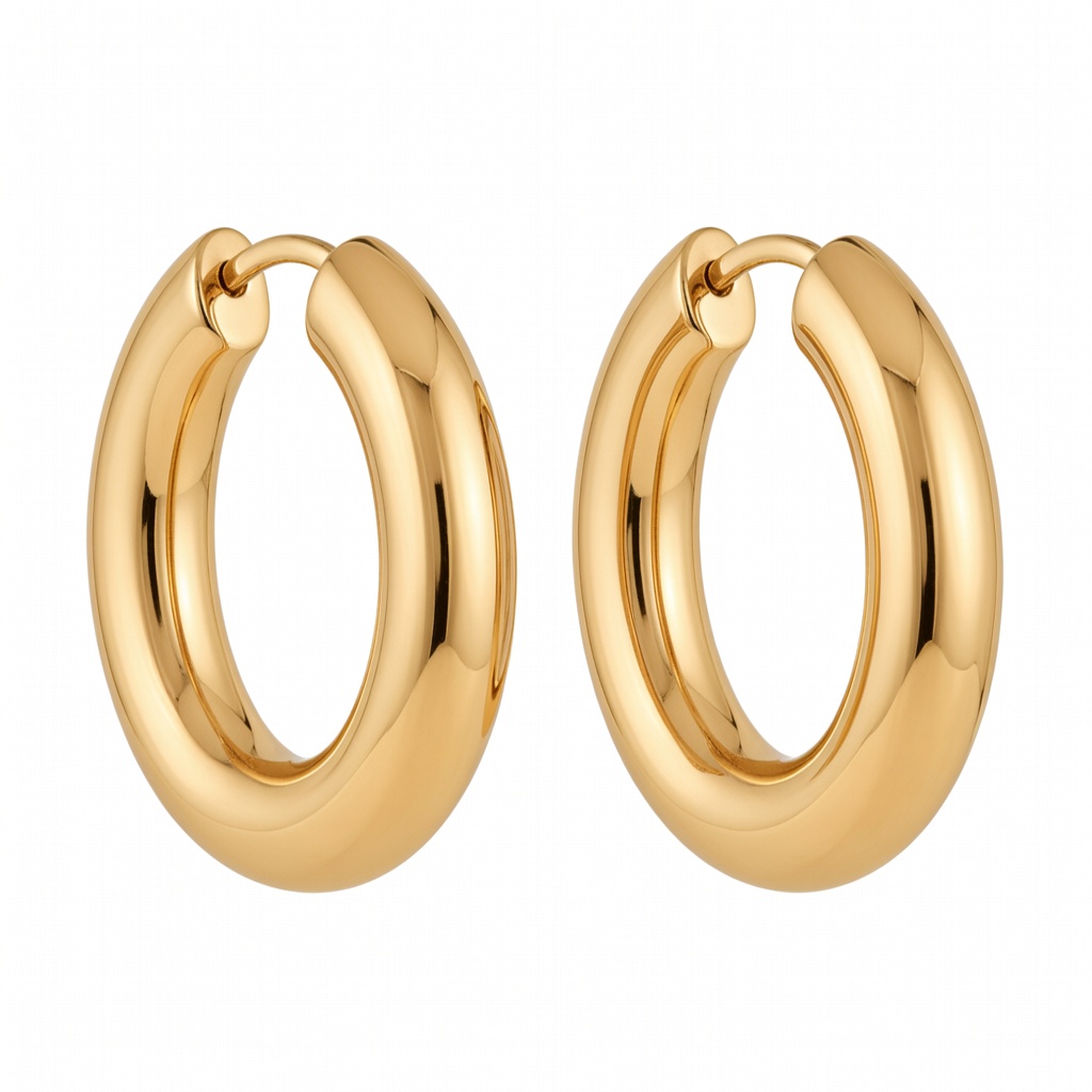 Orecchini a cerchio d'oro