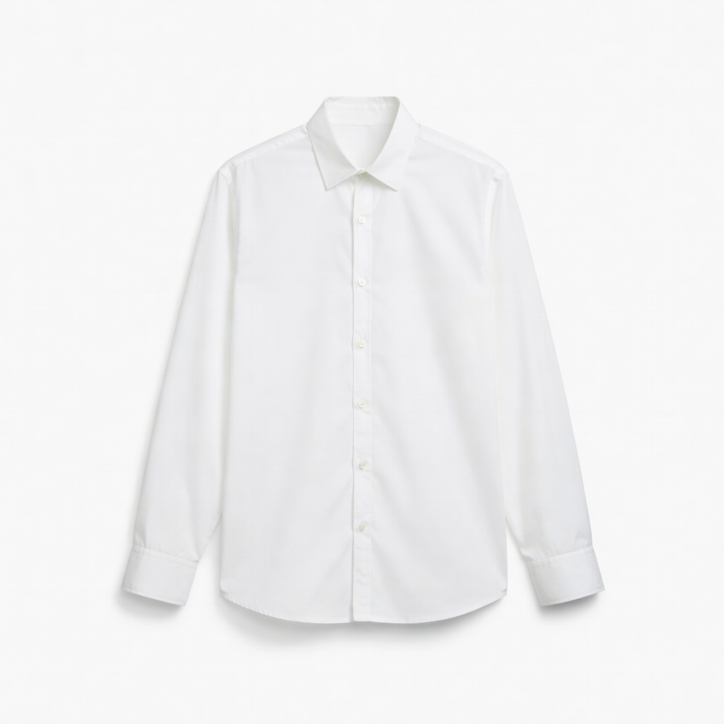 White Collared Long Sleeve Shirt
