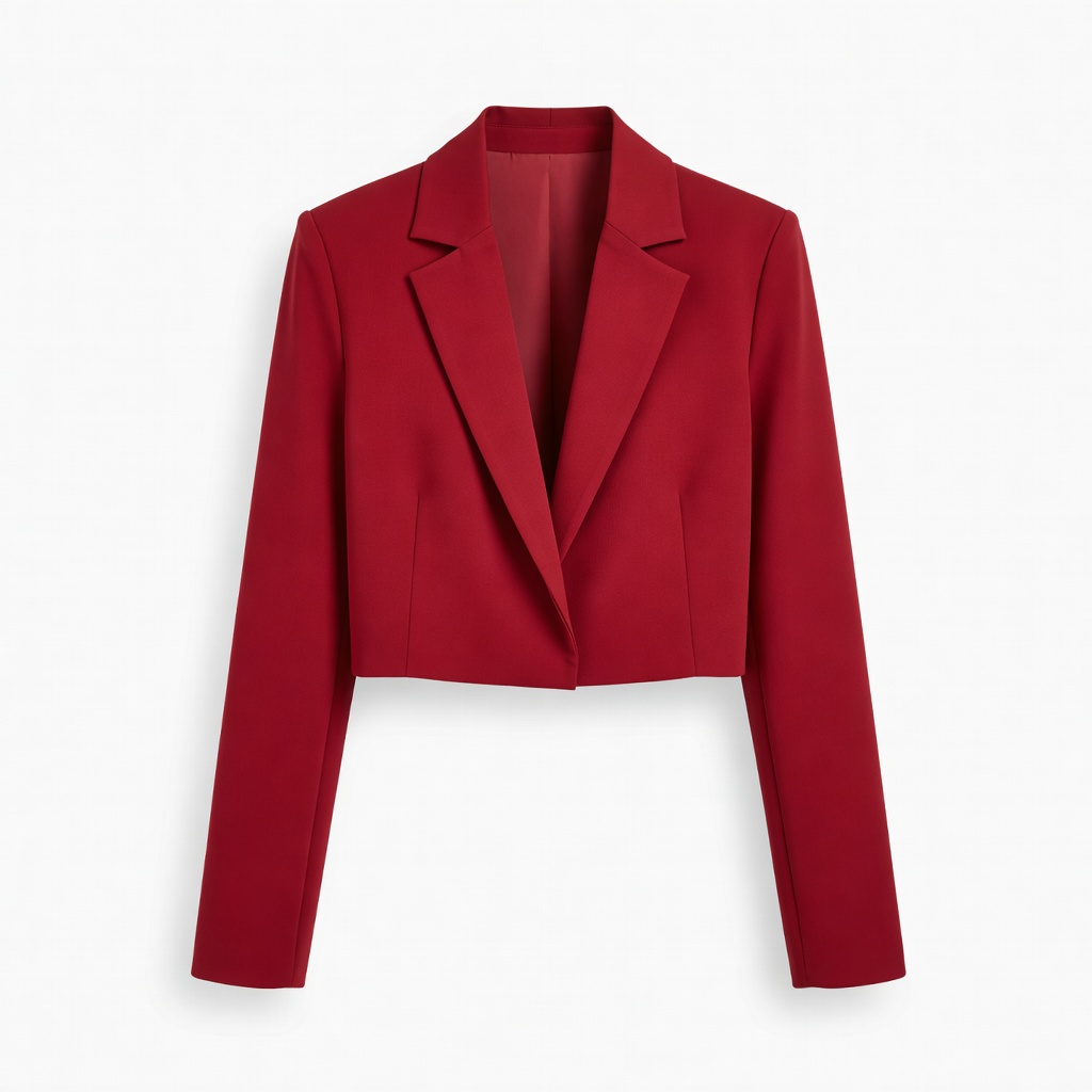 Cropped Red Blazer