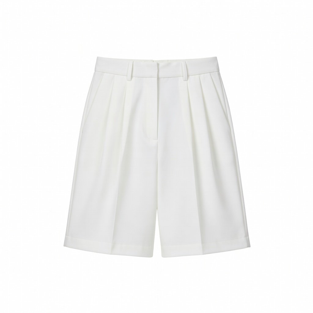 White Tailored Shorts