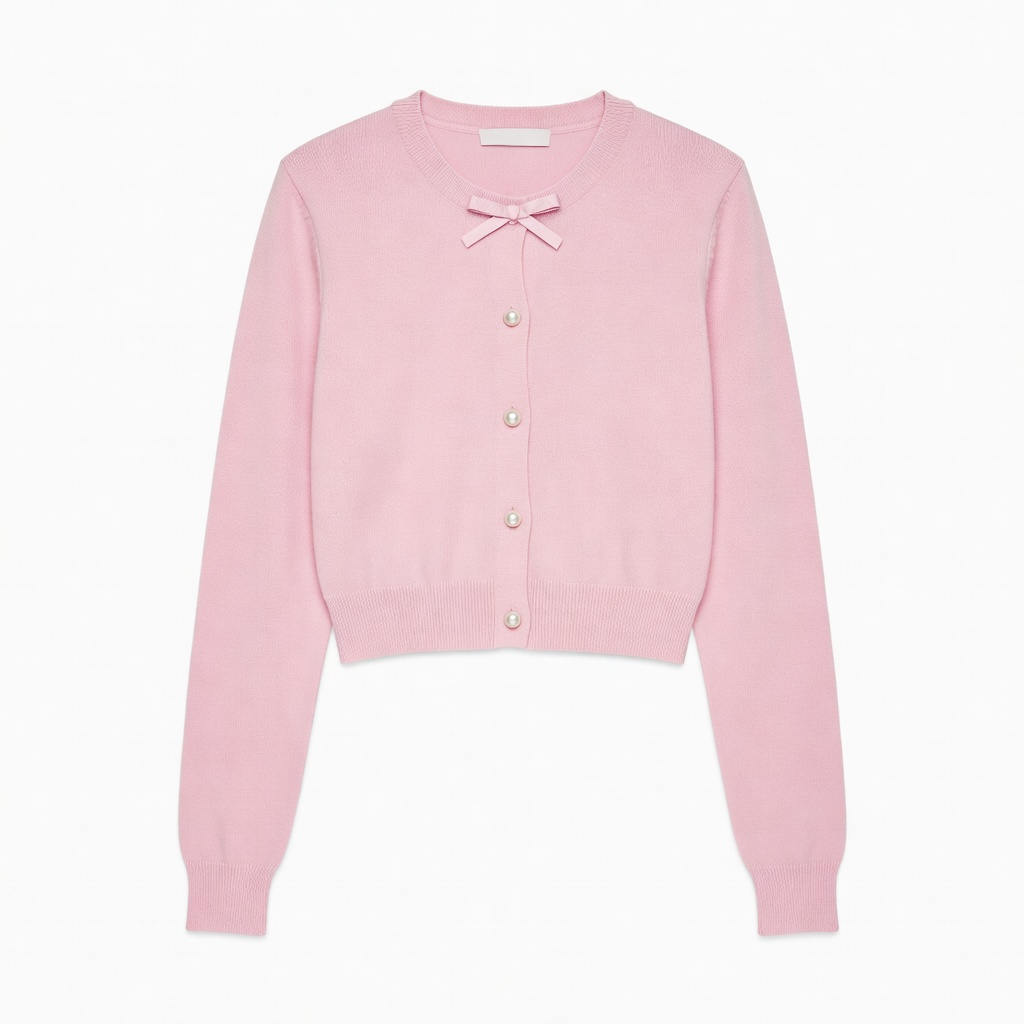 Pink Bow Cardigan