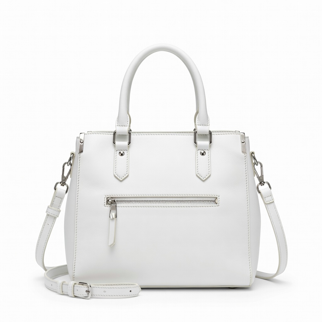White Structured Handbag