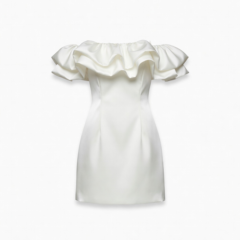 Off-Shoulder Ruffle Mini Dress