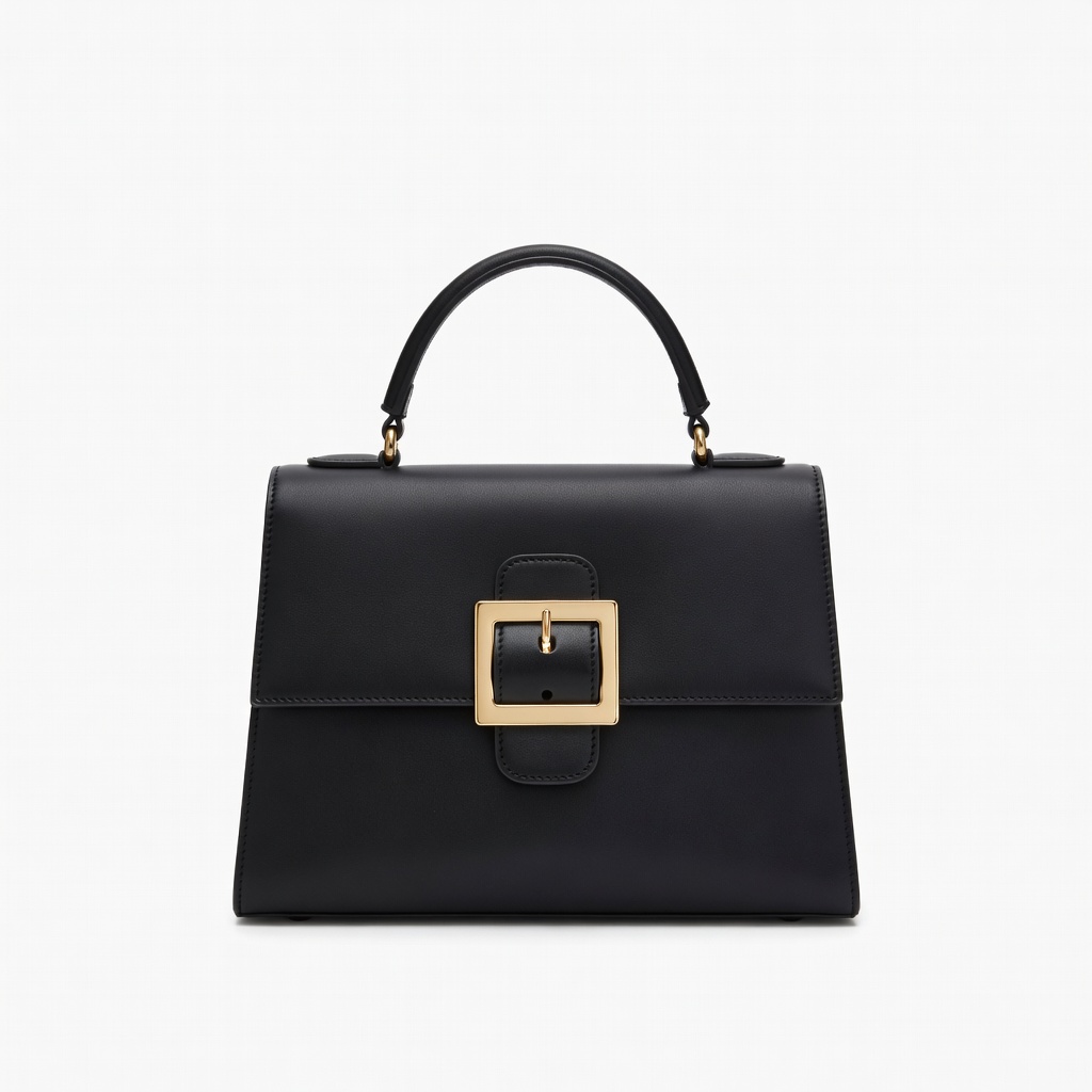 Black Structured Handbag