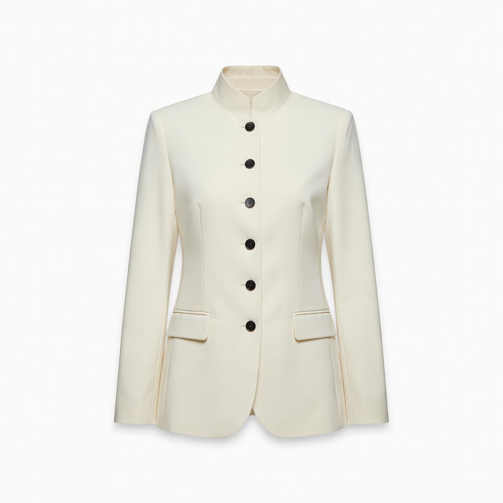 Blazer estruturado creme