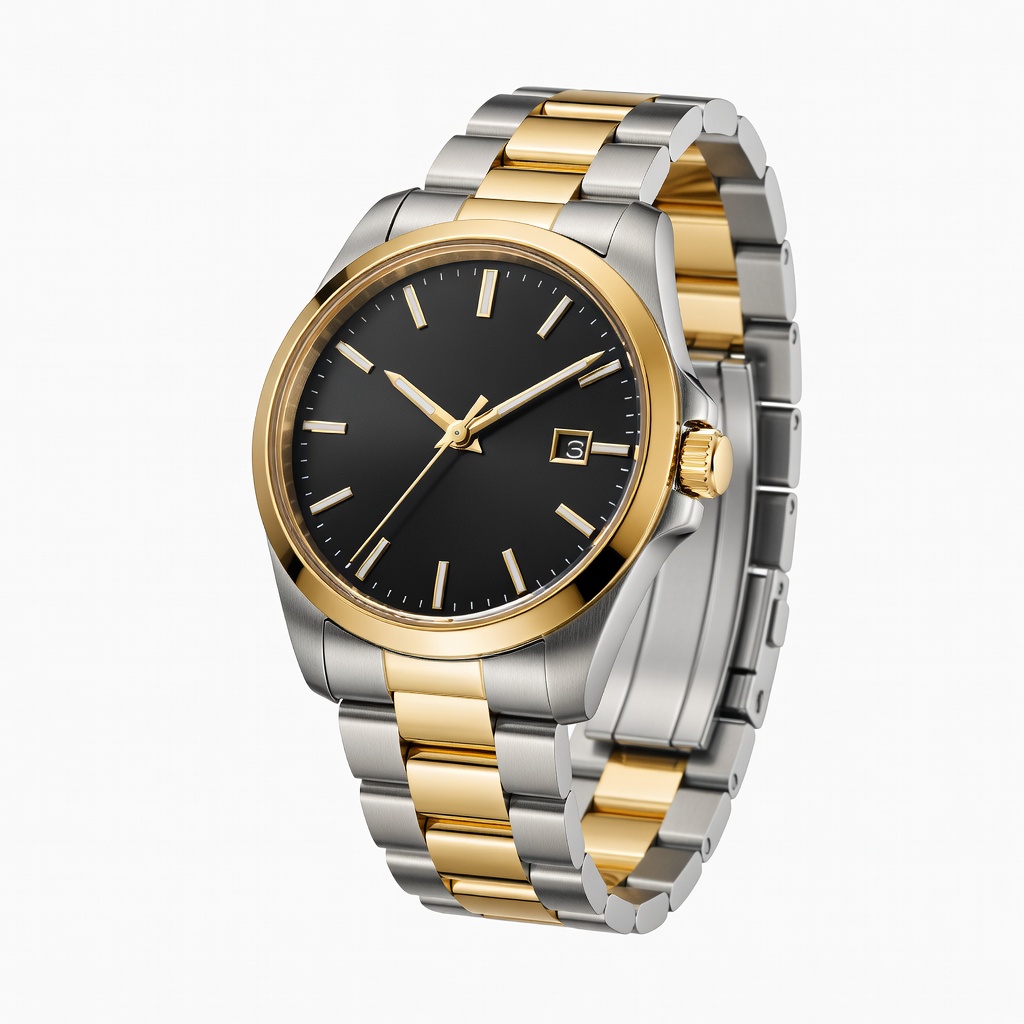 Zweifarbige Gliederuhr