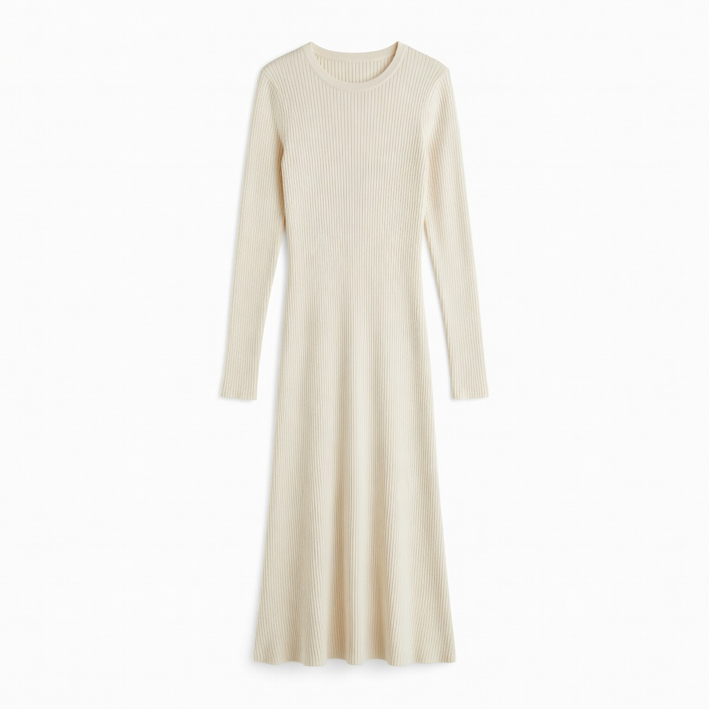 Ribbed Knit Midi Dress