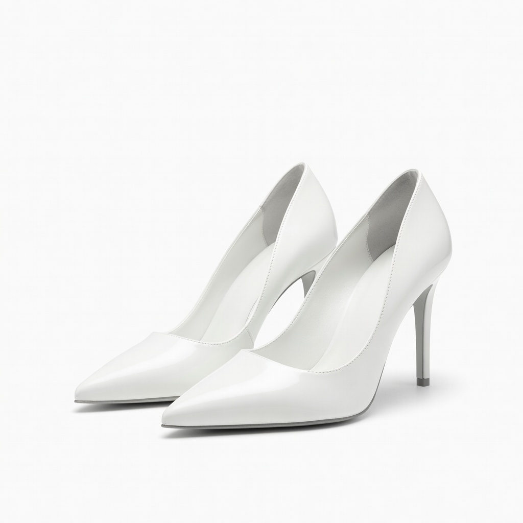 Weiße spitze Stilettos