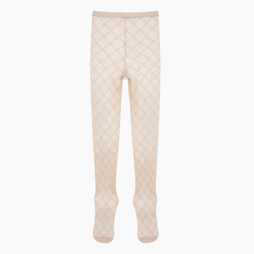 Beige Fishnet Tights