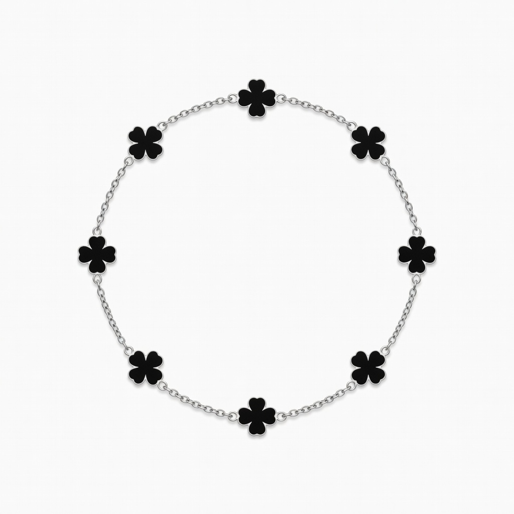 Bracciale trifoglio nero