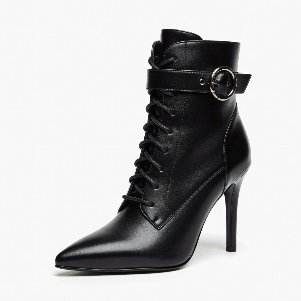 Black Pointed Toe Ankle Boots