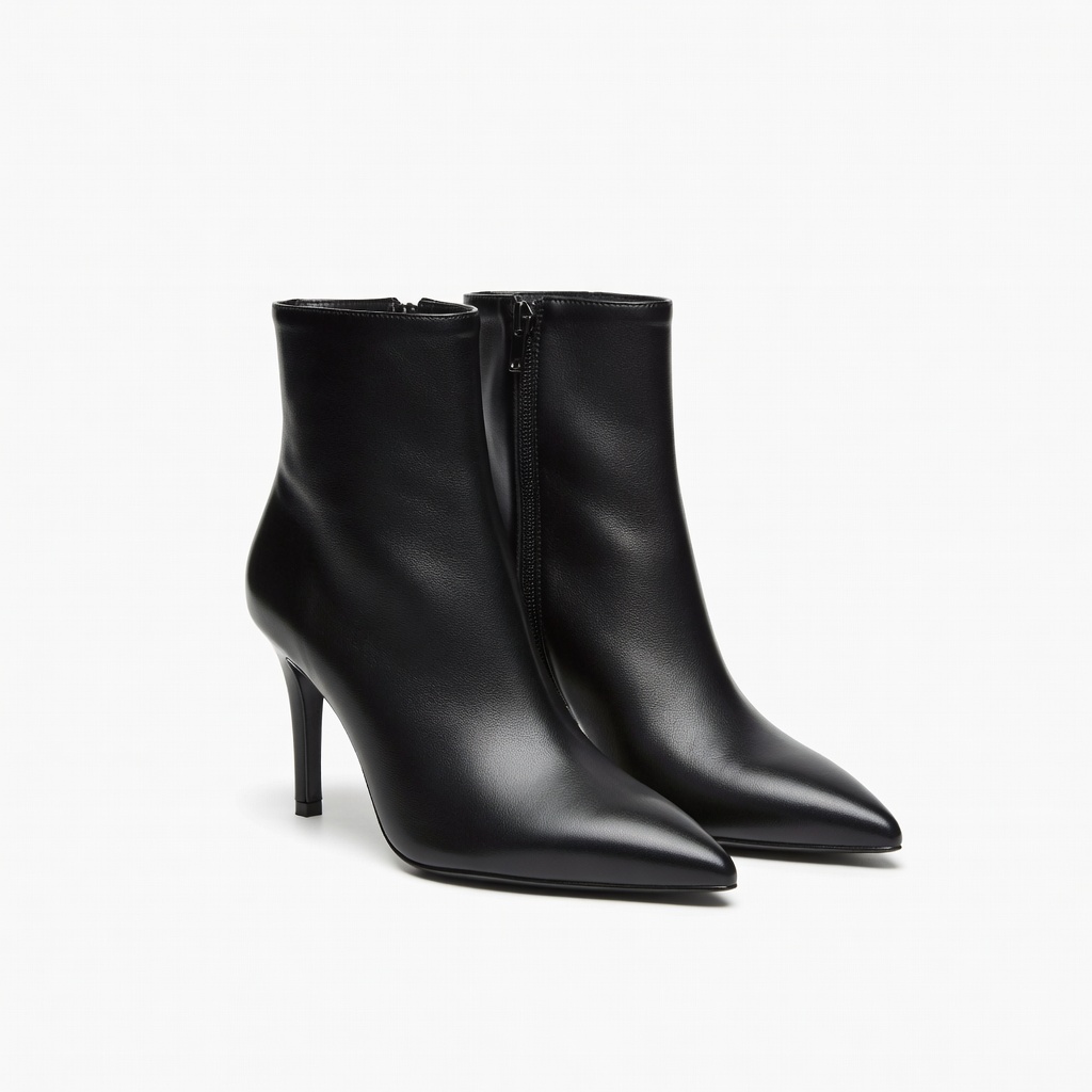 Black Pointed Toe Ankle Boots