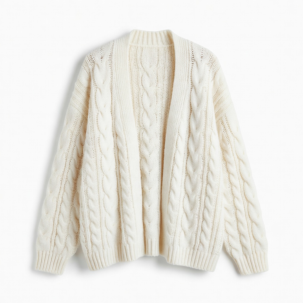 Off-White Cable Knit Cardigan
