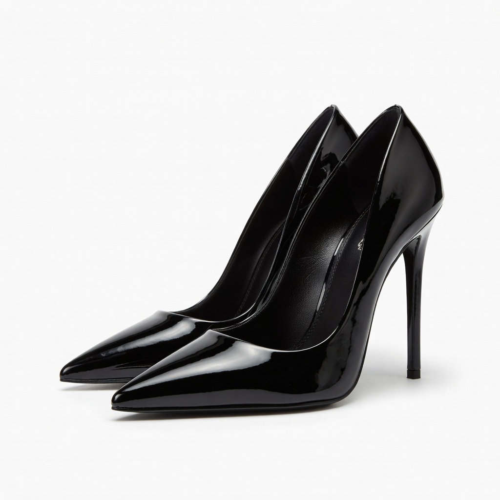 Black Pointed Toe Stiletto Heels