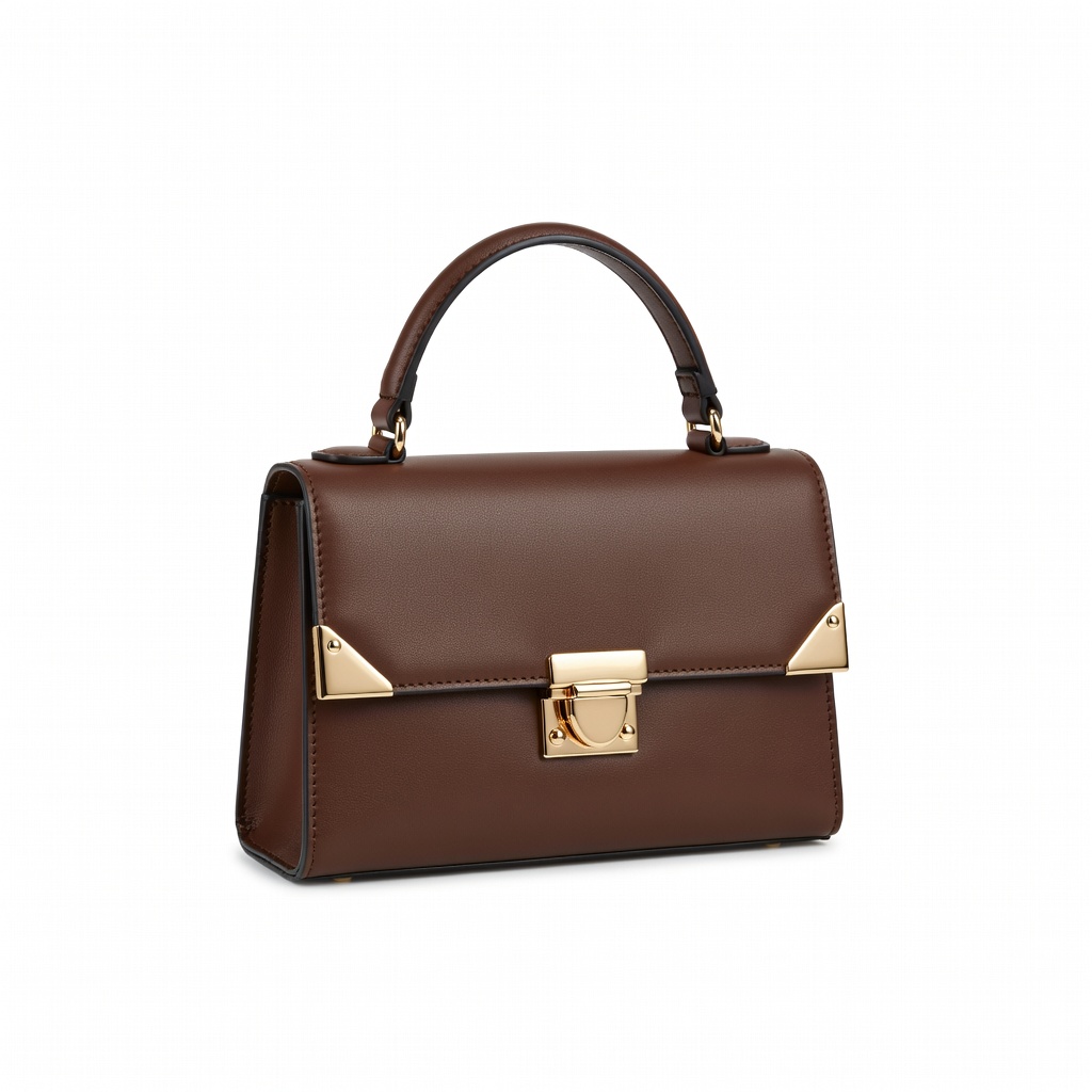 Small Brown Structured Handbag