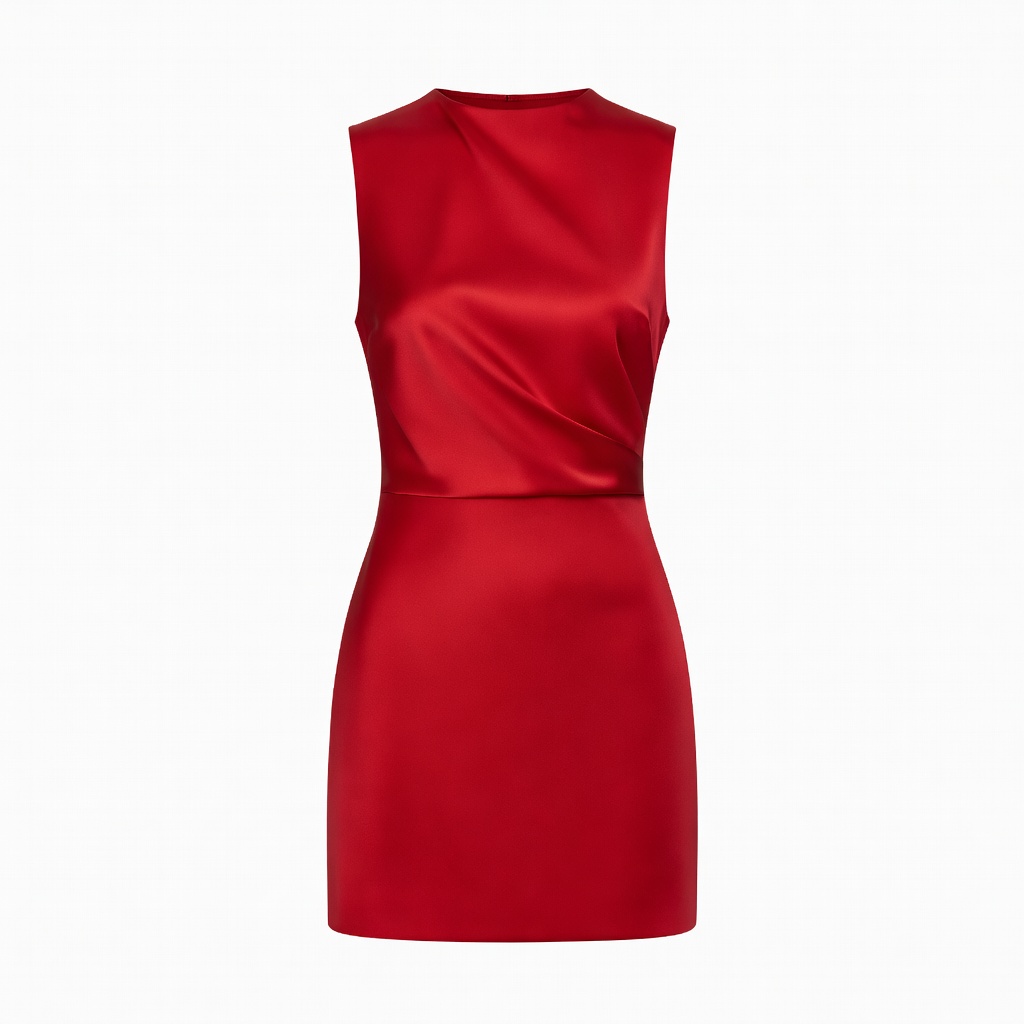 Red Satin Mini Dress