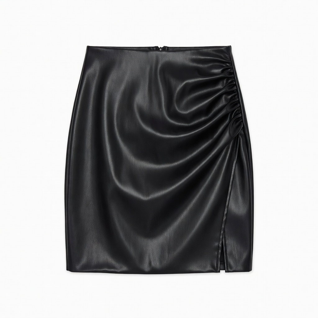 Black Leather Mini Skirt