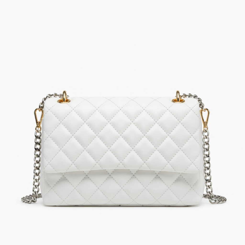 Bolsa branca acolchoada
