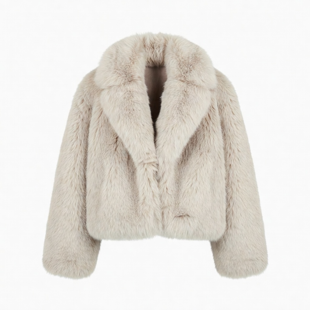 Light Beige Fur Jacket