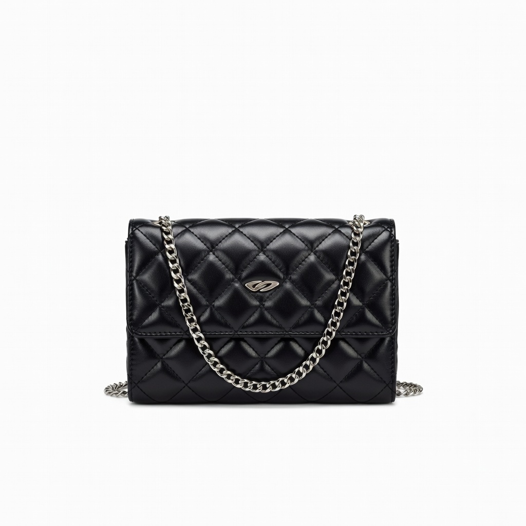 Black Quilted Mini Handbag