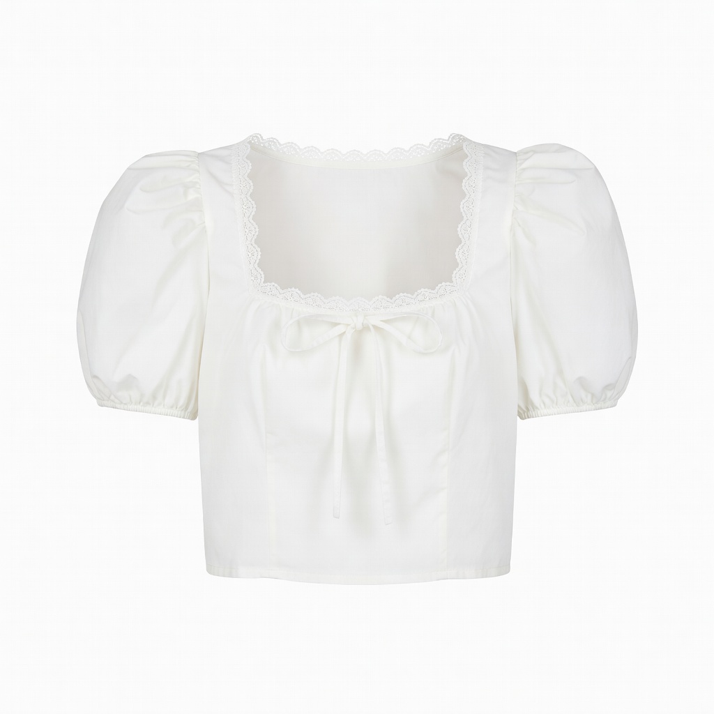 White Puff Sleeve Blouse