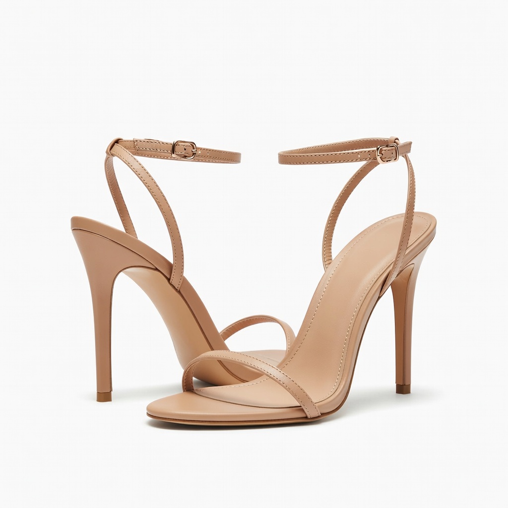 Beige Stiletto Sandals