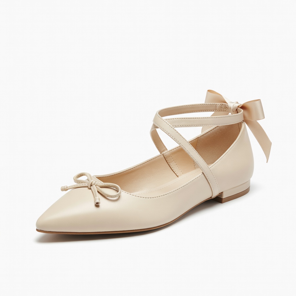 Cream Ballet Flats