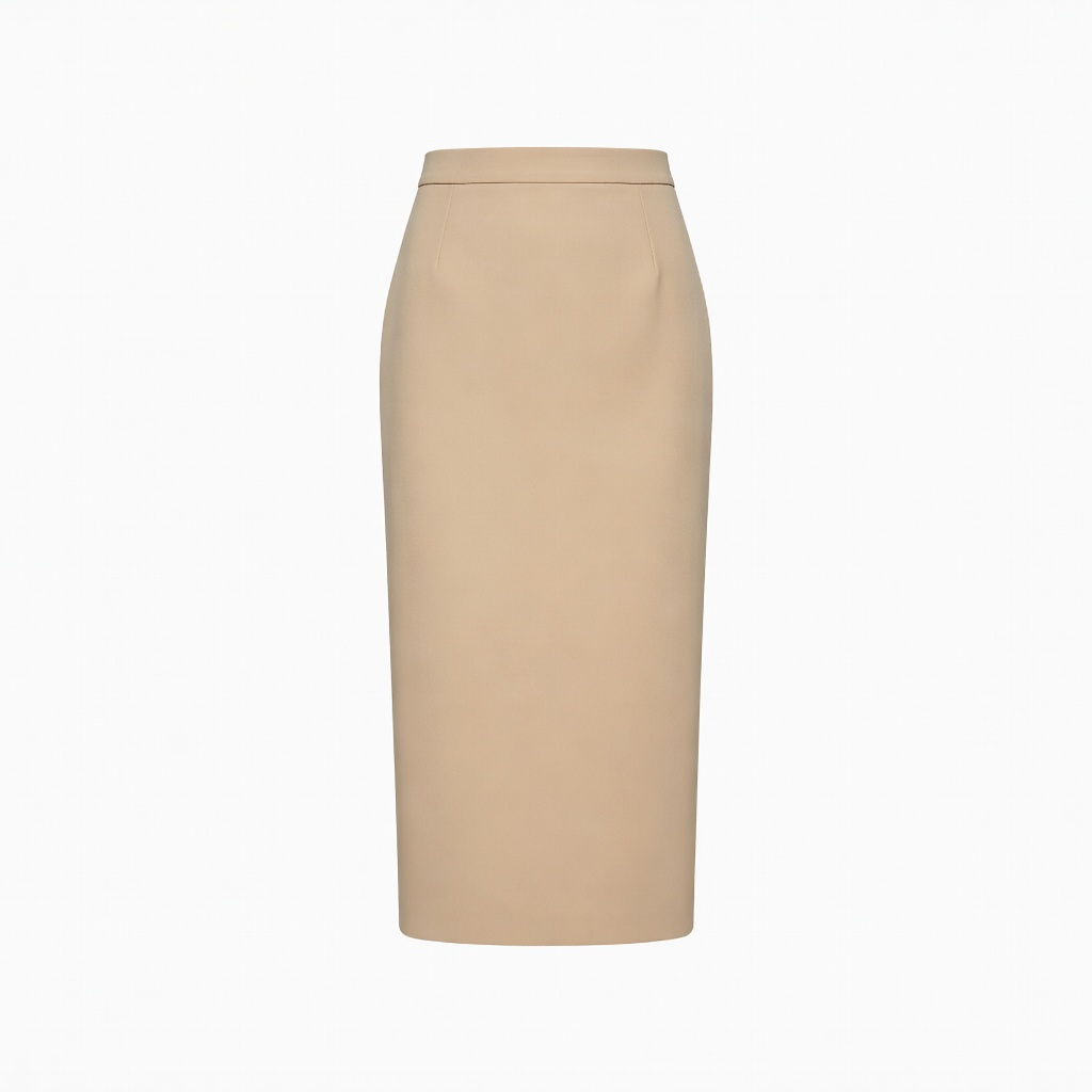 Beige Pencil Skirt