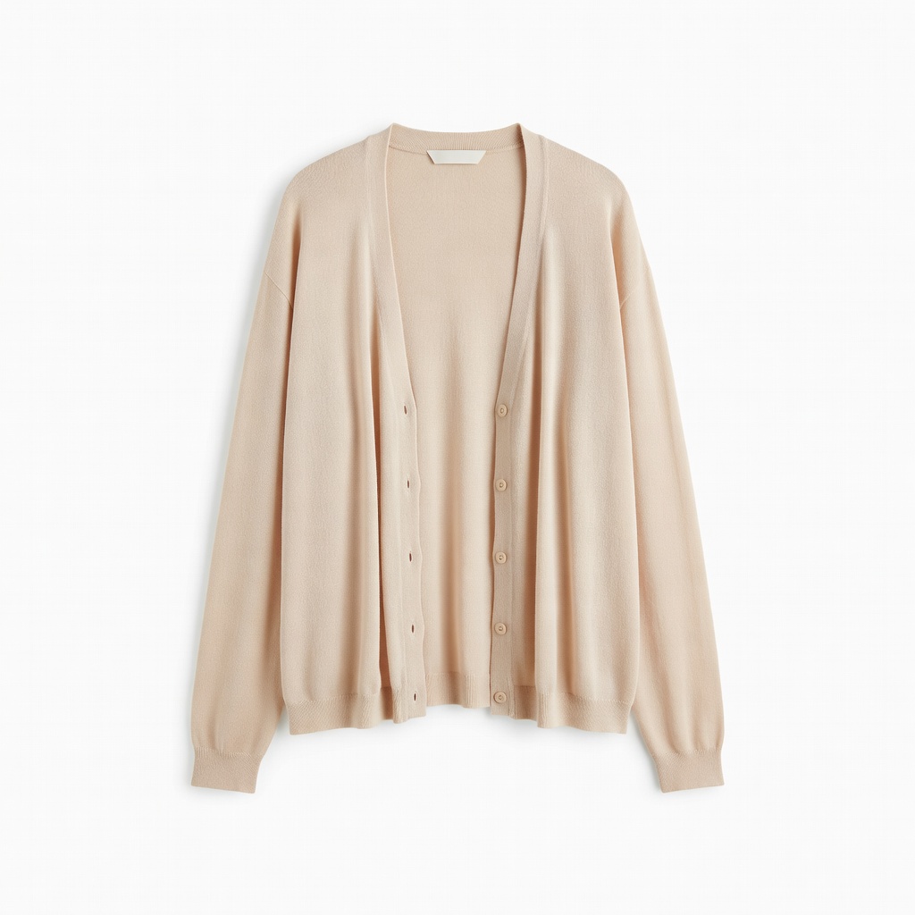 Beige Knit Cardigan