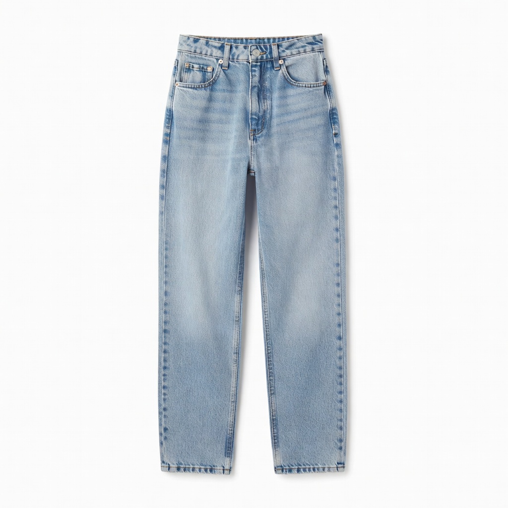 High-Waisted Light Blue Jeans