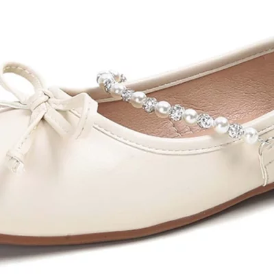 Bailarinas Mary Jane crema