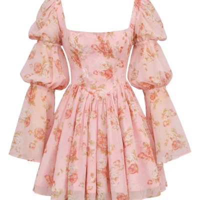 Pastel Floral Mini Dress
