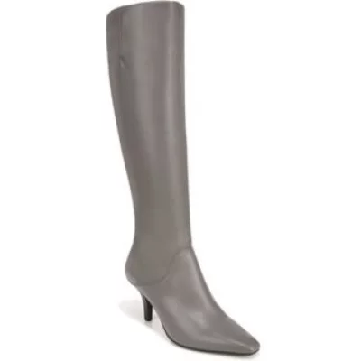 Gray Knee-High Boots