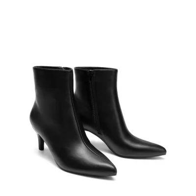 Black Pointed Toe Ankle Boots