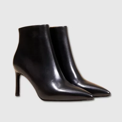 Black Pointed Toe Ankle Boots