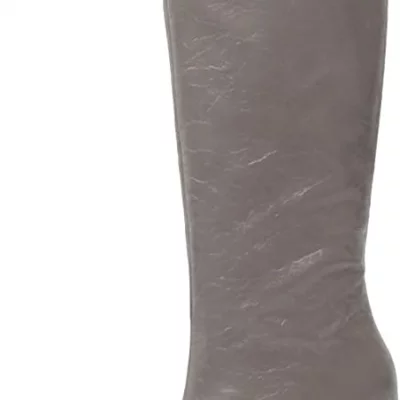 Gray Knee-High Boots