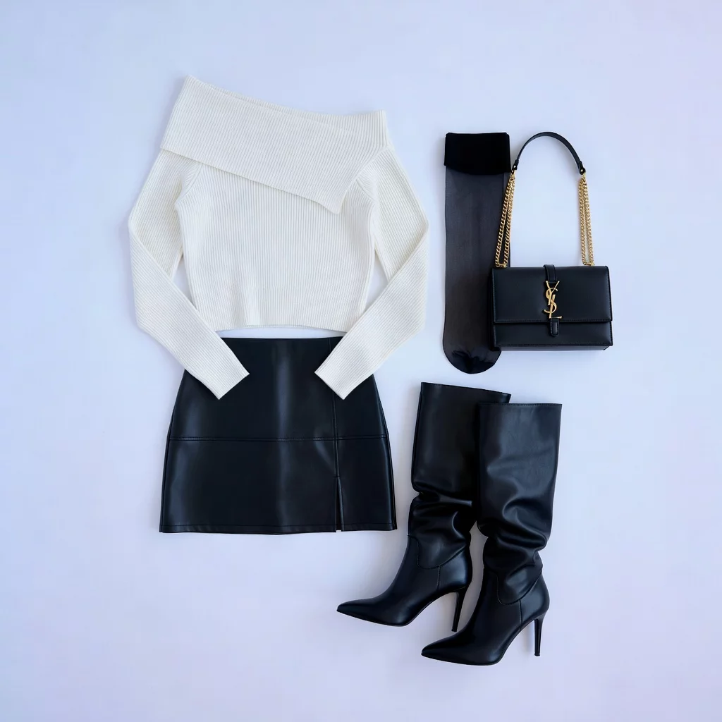 Quiet Luxury Off-Shoulder Ensemble 50