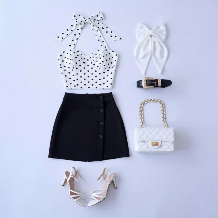 Coquette Heart Halter Look