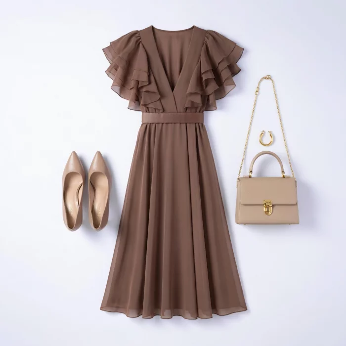Flat Lay de Luxo Mocha Chiffon