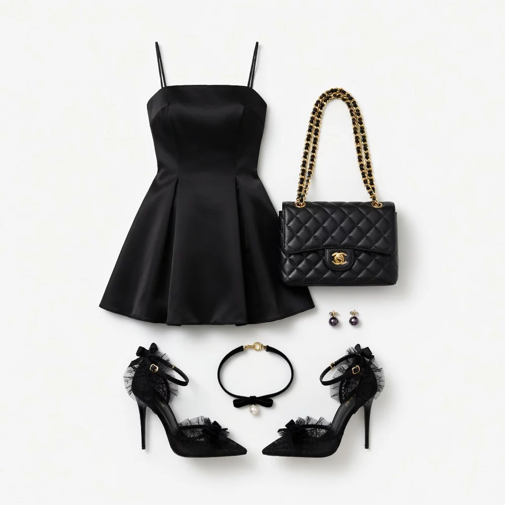 Coquette Black Bow Mini Dress for Romantic Nights