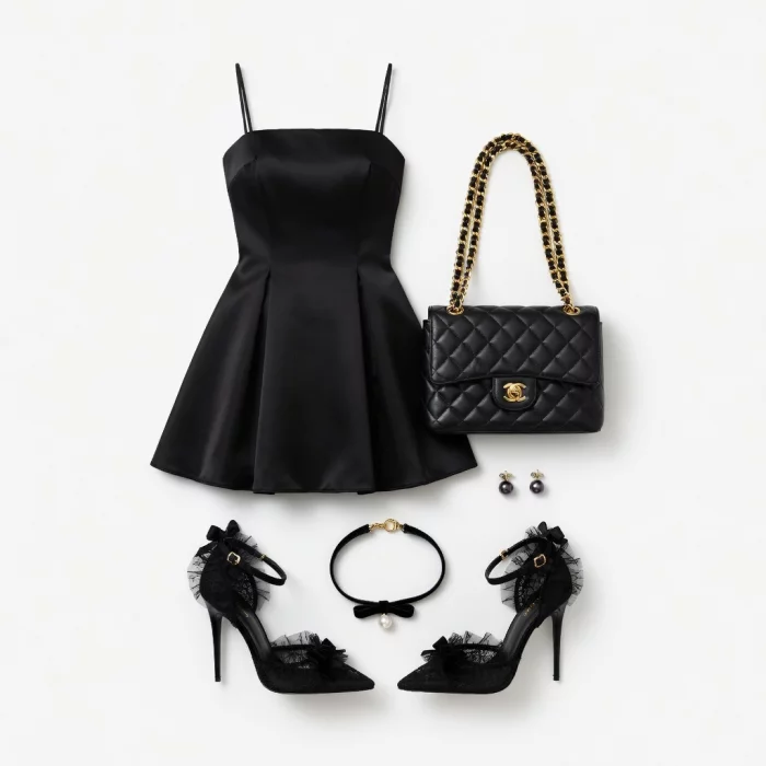 Coquette Black Bow Mini Dress for Romantic Nights