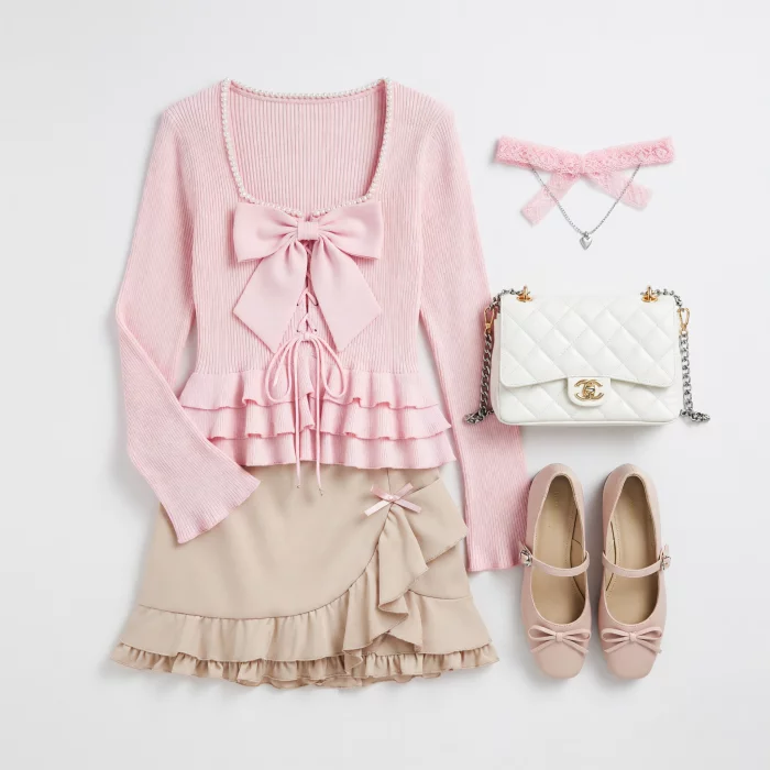 Conjunto Coquette Pastel com Laço 20