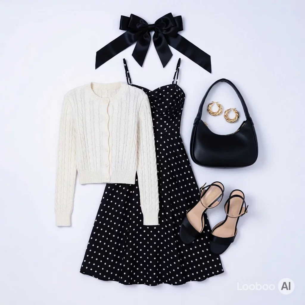 Romance de Poá: Vestido Midi e Cardigã de Tranças 🎀 10