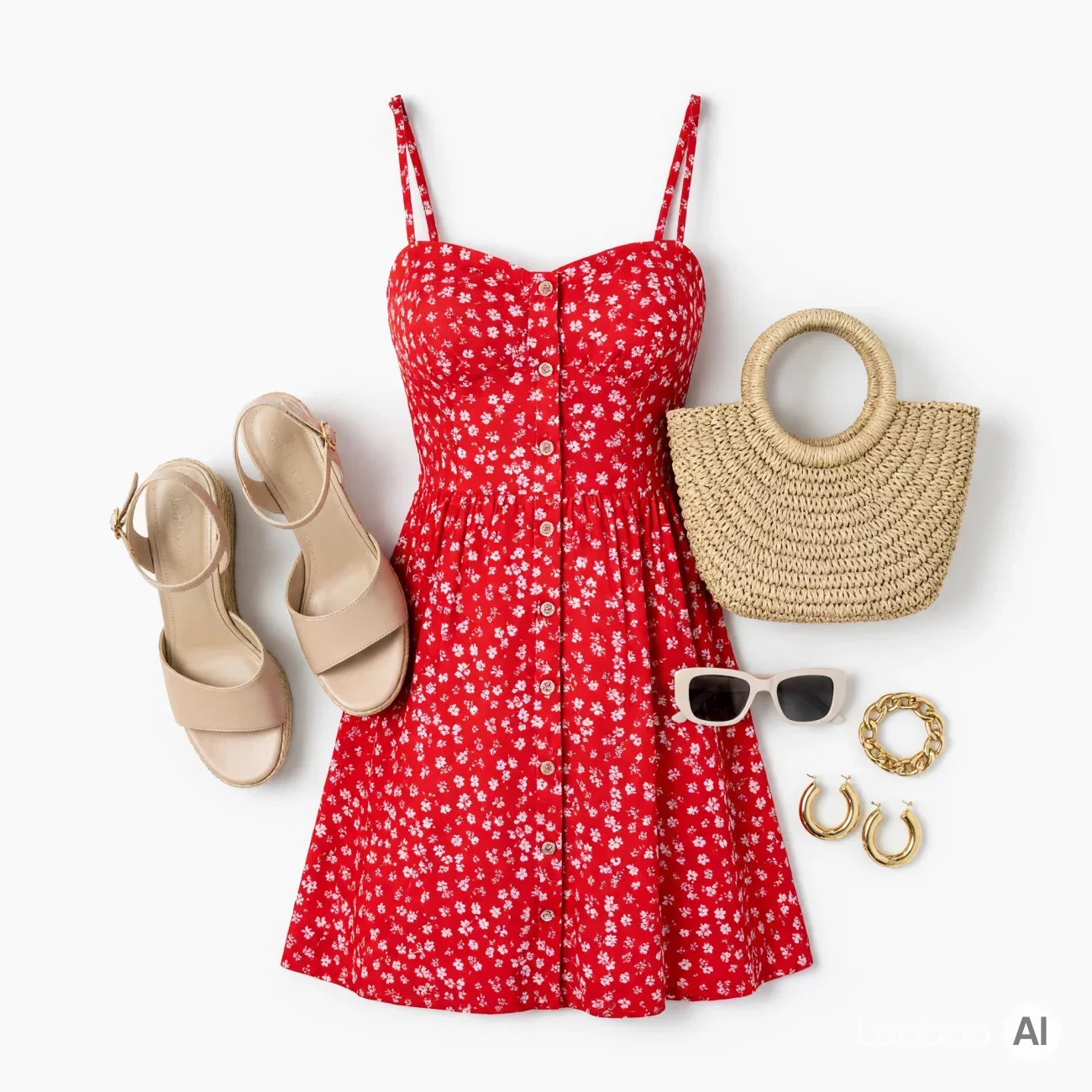Floral Whimsy in Red: The Ultimate Summer Sundress 🌺