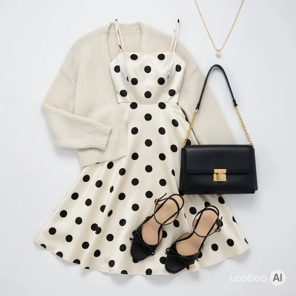 Cream Polka Dot Coquette Dream ✨