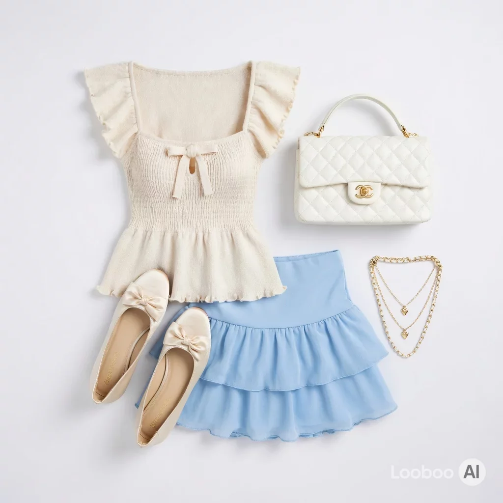 Creamy Coquette Ruffle Dream