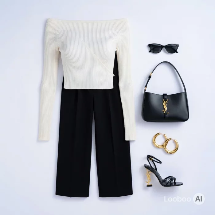 Eleganter monochromer Look des leisen Luxus